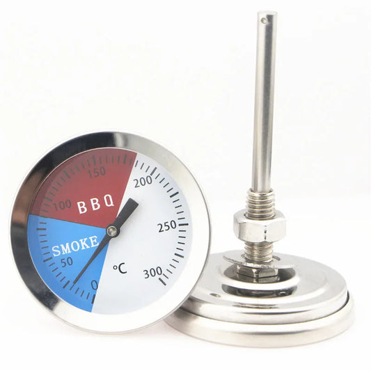 300°C High Temperature Oven BBQ Thermometer 52mm Stainless Steel Grill Barbecue Gauge Kitchen Cooking Temperature Tool