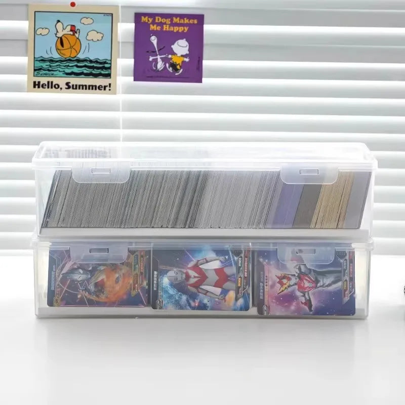 Clear Plastic Compartmentalized Organizer Box Holds 550+ Game Cards Storage Box With Adjustable Divider For Cards - image 4