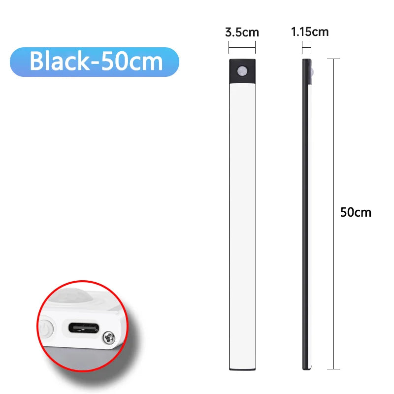 Motion Sensor Night Light USB Rechargeable Wireless Lamp Under Cabinet Led Lights for Kitchen Cabinet Bedroom Wardrobe Light…