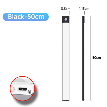 Motion Sensor Night Light USB Rechargeable Wireless Lamp Under Cabinet Led Lights for Kitchen Cabinet Bedroom Wardrobe Light…