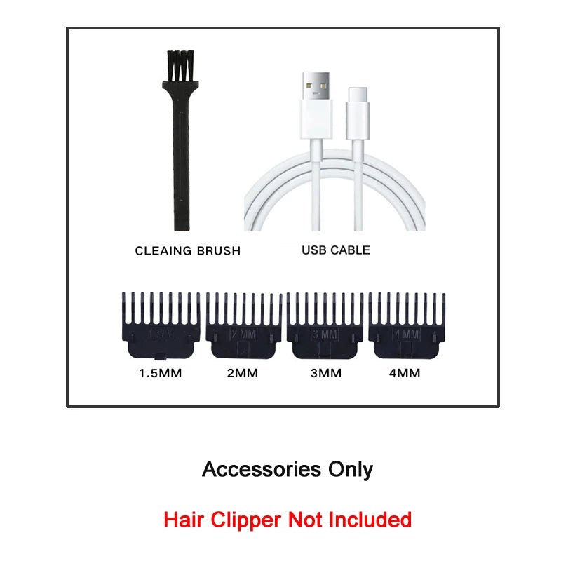 Carving Hair Clipper Professional Hair Cutting Machine Barber Rechargeable Hair Trimmer Metal Haircut Machine Clipper for Me…