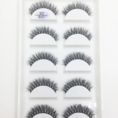 Natural 3D Mink False Eyelashes, Soft Wispy, Fluffy Eye Faux Lashes, Make Up Eyelash, Beauty Cat Cilios, 5 Pairs, 15 Styles…