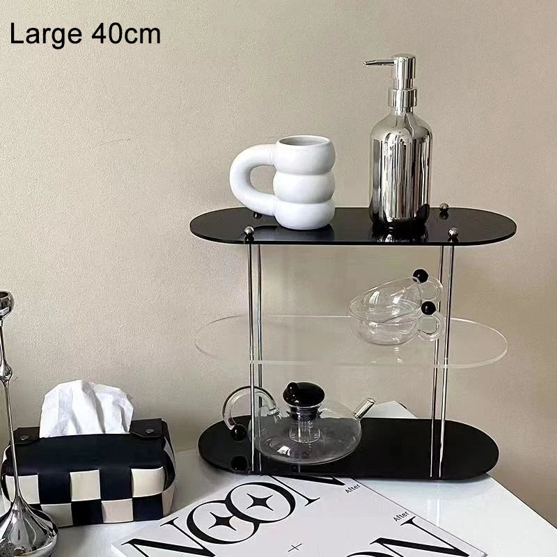 2-3Layers Acrylic Desktop Storage Rack Water Cup Perfume Bathroom Table Top Cosmetics Storage Jewelry Display Frame Organize…