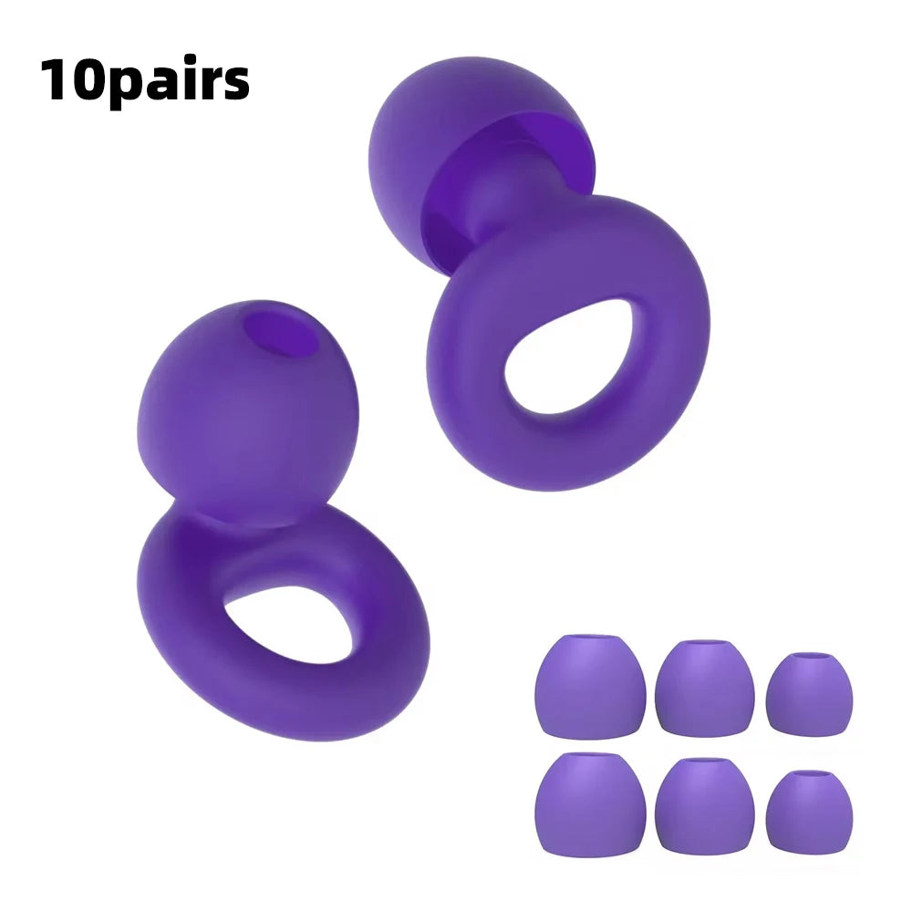 Silicone Earplugs for Swimming Sleep Noise Cancel Noise Reduction-Soundproof Reduce Disturbances -Quality Earplugs - image 25