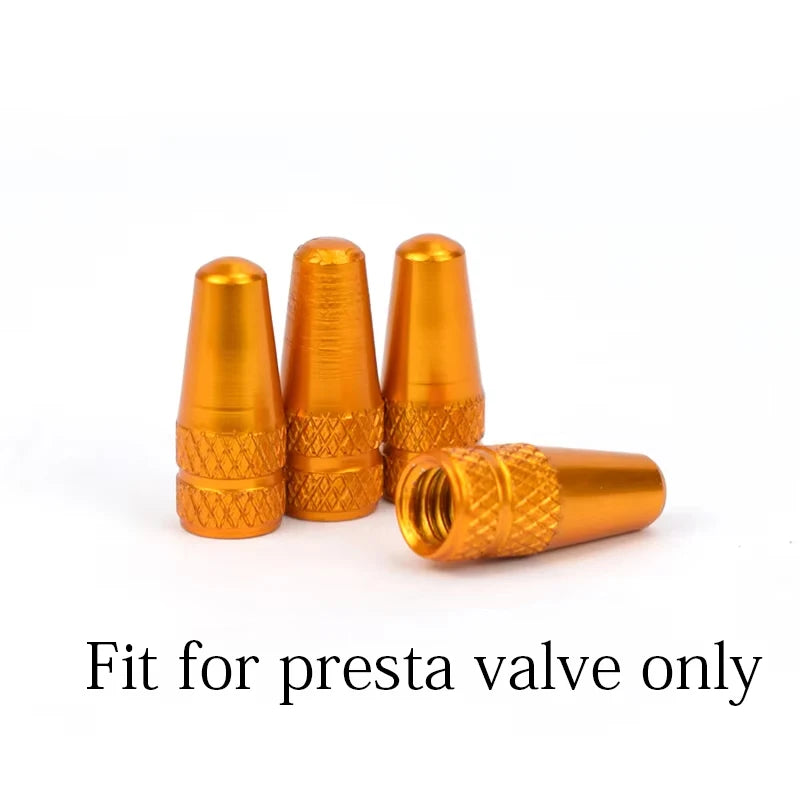 4/8pcs Aluminum Alloy Bicycle Tire FV Valve Cap MTB Road Bike Covered Protector Road MTB Tyre Dustproof Bike Presta Valve -…