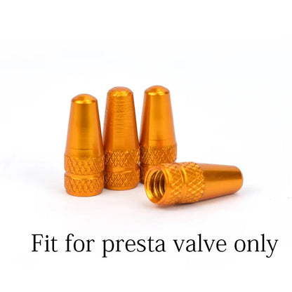 4/8pcs Aluminum Alloy Bicycle Tire FV Valve Cap MTB Road Bike Covered Protector Road MTB Tyre Dustproof Bike Presta Valve -…