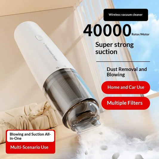 Vacuum Cleaner Mini Car Cleaning Powerful Suction Handheld Car Vacuum Cleaner Rechargeable for Car and Home Auto Vacuum Clea…
