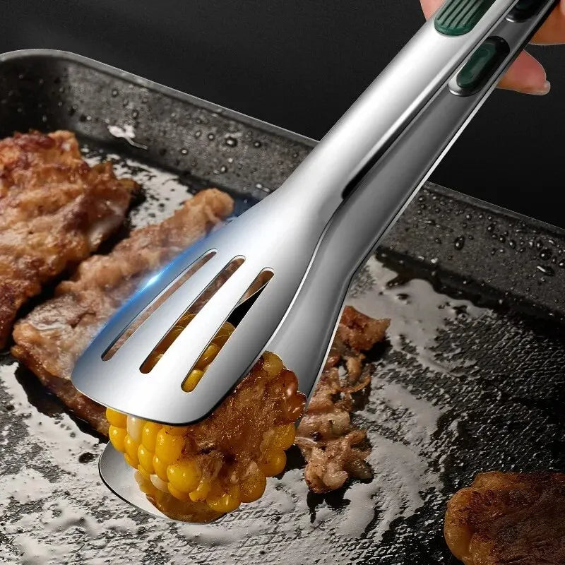 1pc Non Slip Stainless Steel Food Tongs Meat Salad Bread Clip Barbecue Grill Buffet Clamp Cooking Tools Kitchen Accessories…