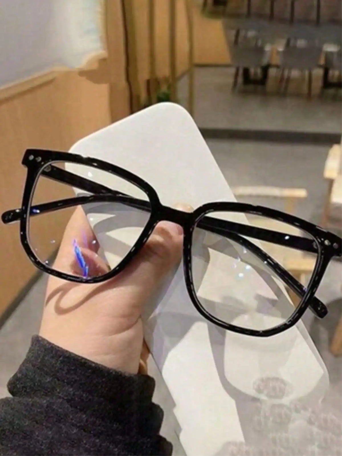 1/2/3 Pairs of Universal Fashion Glasses, Square-Framed Glasses, Fashionable Campus Style, Clear Black Frame, Back to School…