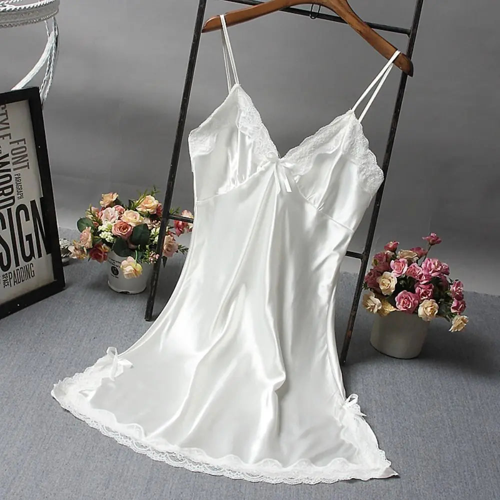 Sexy Lace Patchwork Camisola Lingerie Nighty Wedding Dress Sleep Wear Nightdress Clothes Women's Nightgowns Sexy Nightwear -…