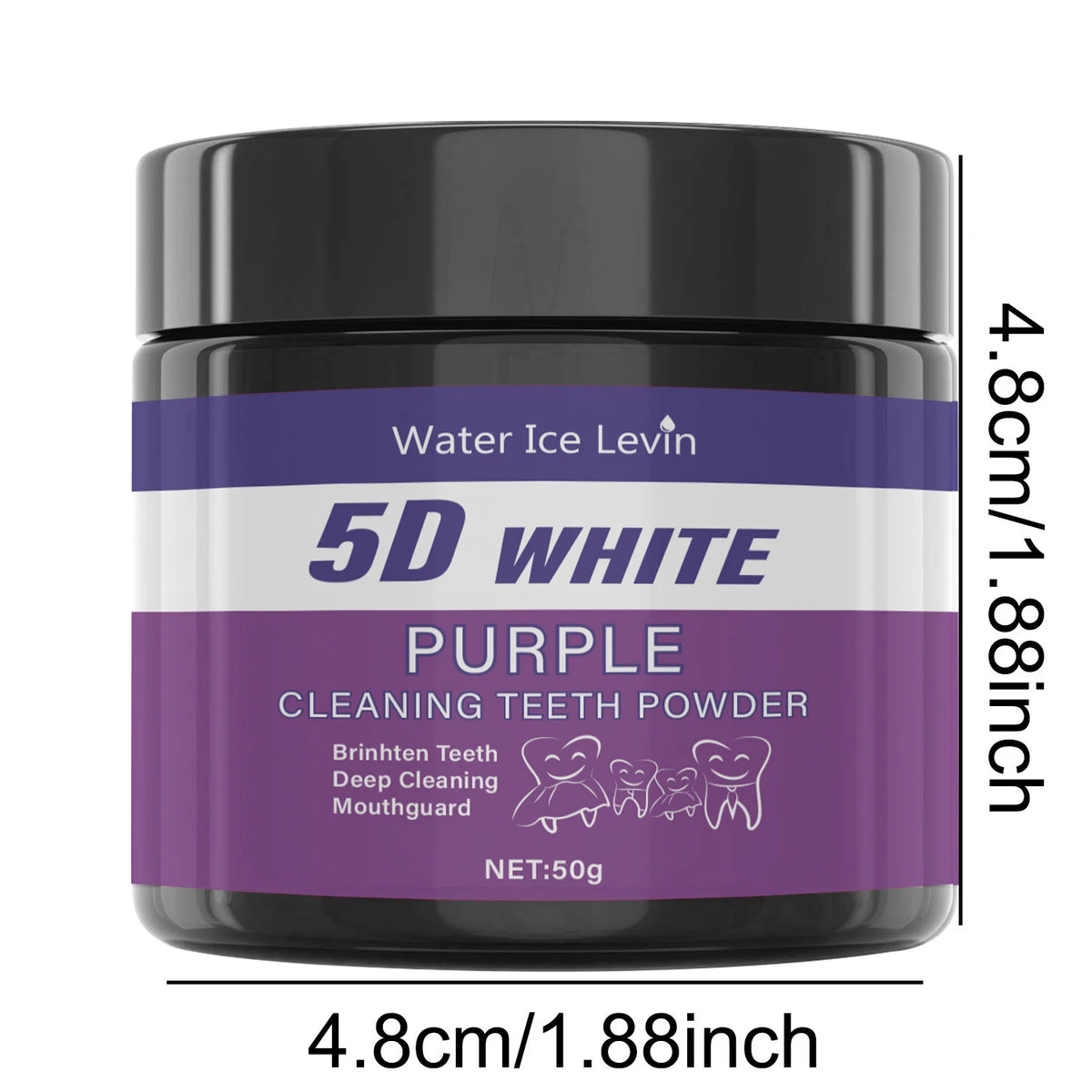Purple Tooth Cleaning Powder - Sulfate-Free, Deep Cleaning and Polishing, Whitens Teeth in 5 Days, Portable for Daily Use an…