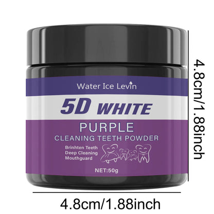 Purple Tooth Cleaning Powder - Sulfate-Free, Deep Cleaning and Polishing, Whitens Teeth in 5 Days, Portable for Daily Use an…