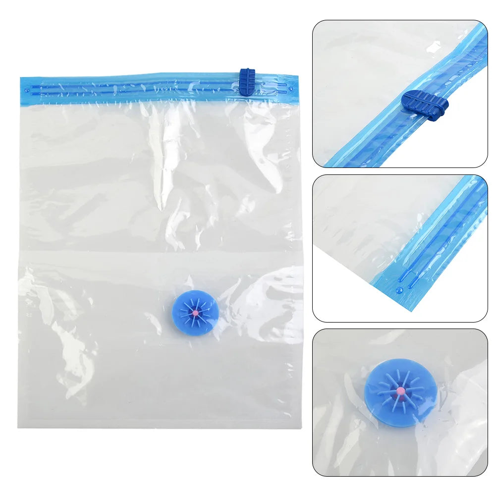 Vacuum Storage Bags With Valve Folding Compressed Space Saving Clothes Storage Big Size For Towel Cloth Blanket - image 5