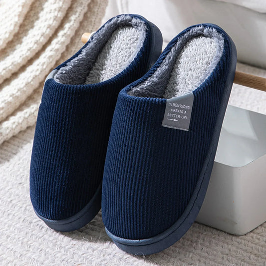 NEW Women's Men's Casual Thick Soft Bottom Home Slippers Household Plush Slippers Anti-slip Thermal Slippers Indoor Winter F…