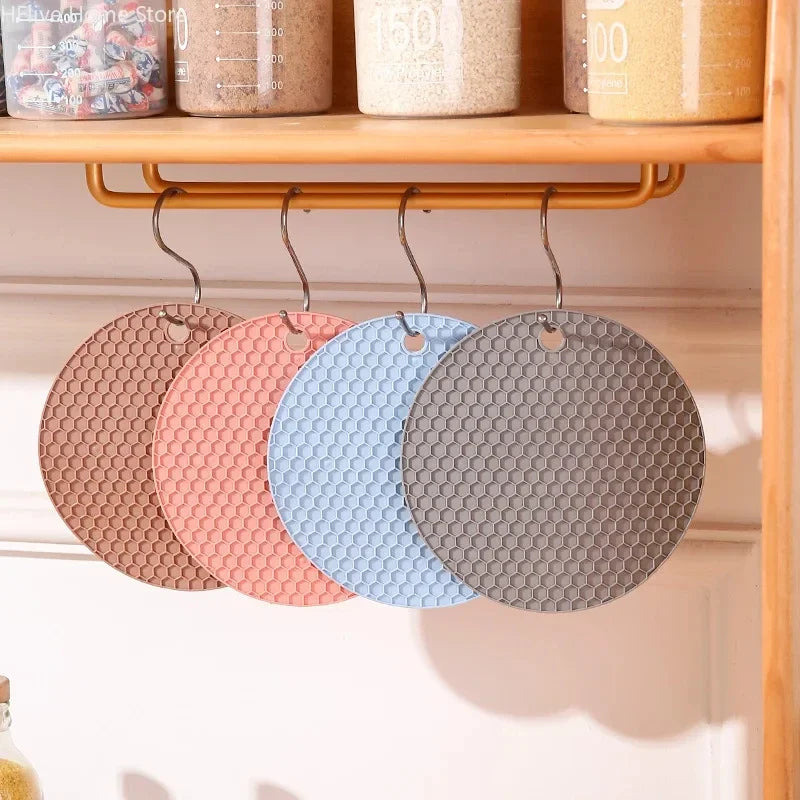 Table mat tool multifunctional kitchen silicone tableware mat, round anti slip coffee cup coaster, pot holder - image 4