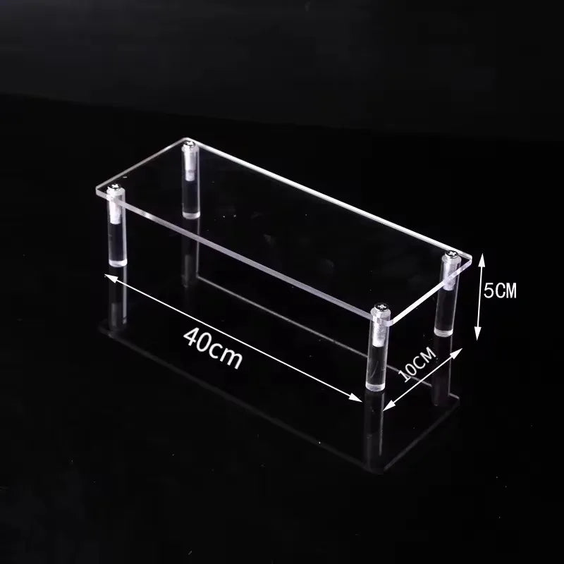 1-5 Tier Acrylic Display Stand Clear Display Riser Rack for Cupcake Perfume Doll Décor Organizer Amiibo Funko POP Figures DC…