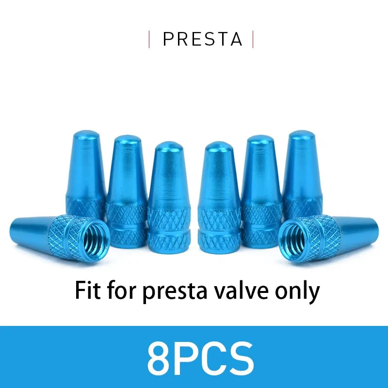 4/8pcs Aluminum Alloy Bicycle Tire FV Valve Cap MTB Road Bike Covered Protector Road MTB Tyre Dustproof Bike Presta Valve -…