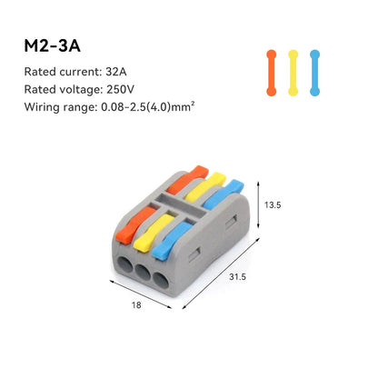10/30/50 PCS Mini Fast Wiring Cable Connectors Universal Compact Splitter Electrical Conductors Push-in Home Terminal Block…
