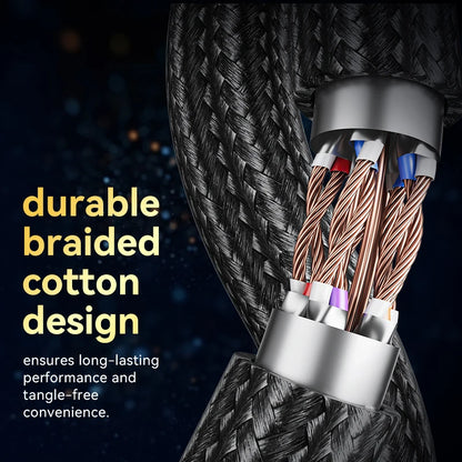 Vention CAT8 Ethernet Cable 40Gbps 2000MHz CAT 8 Networking Cotton Braided Internet Lan Cord for Laptops PS 5 Router RJ45 Ca…