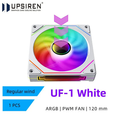UPSIREN UF-1 PRISM 4 PRO Computer Chassis Fan 12cm ARGB 4 Pin PWM Quiet Cooling Fan 12V Large Air Volume 45.2CFM/600-1500RPM…