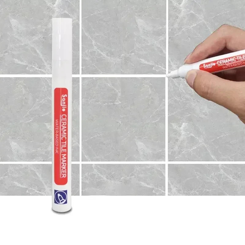 1/3 Pcs Waterproof White Marker Pen Wall Seam Repair Tiles Grout Markers Pens Floor Bathroom Decontamination Paint Brush Too…