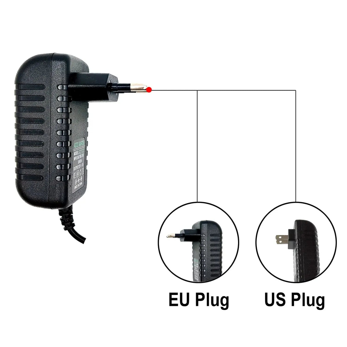 Power Adapter AC 100-240V Input DC Output Supply Charger EU/US 12V Universal Adapter Converter Plug for Camera DVR LED Robot…