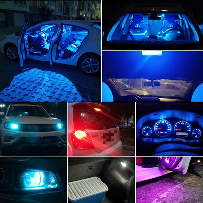 10X New W5W LED T10 Car Lights COB Glass Interior Parts Bulbs White ice blue Yellow Auto License Plate Lamp Dome Read Light…