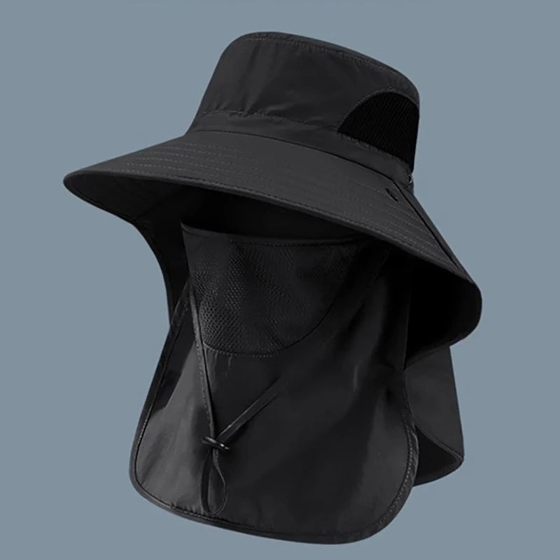 Summer Sun Hats UV Protection Outdoor Hunting Fishing Cap For Men Women Hiking Camping Visor Bucket Hat Neck Flap Fisherman…