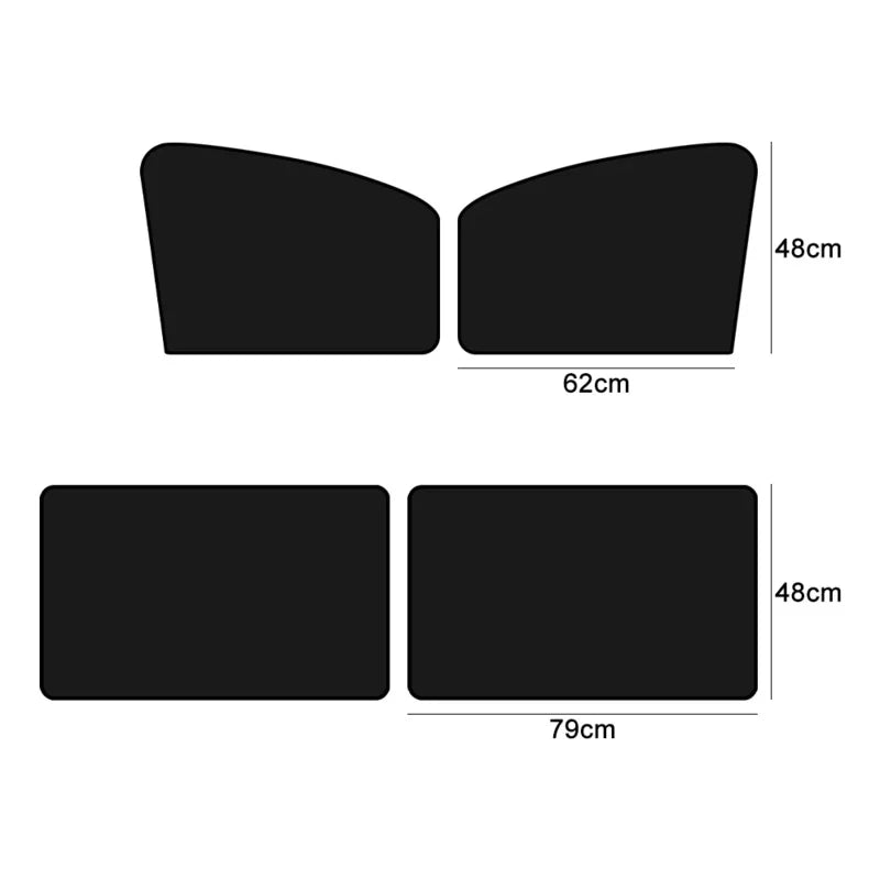 Magnetic Car Sunshade UV Protection Curtains Sun Shield Cover Double Sides Auto Window Sun shade Protector Cover Diy Accesso…