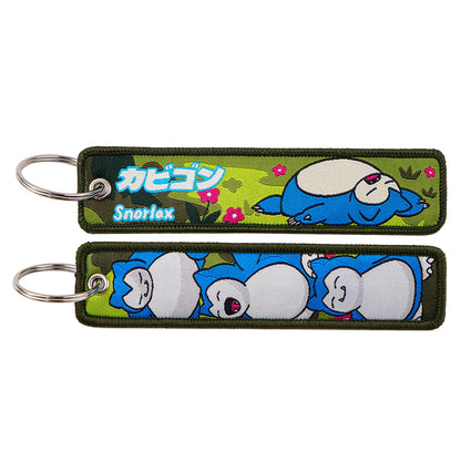 Japanese Anime Elf Monsters Keychain for Cars Backpack Key Holders Embroidery Keyrings Key Tag Jet Tag Accessories Gifts 1pc…