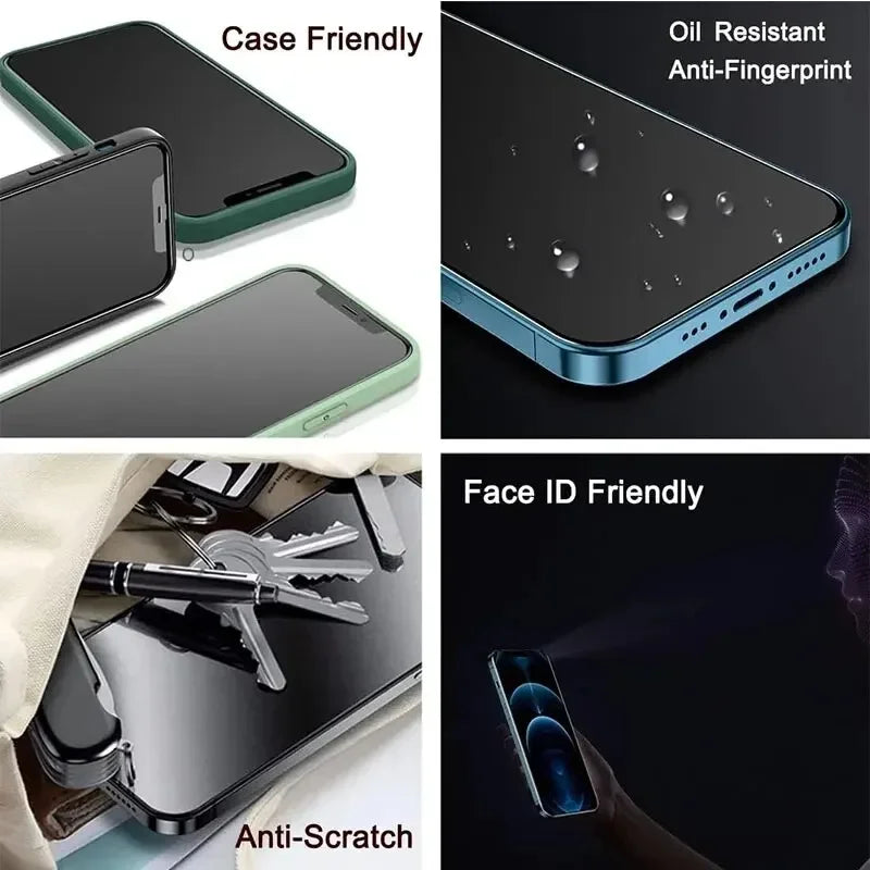 1-5PCS Anti-Spy Glass for iPhone 15 14 13 12 11 Pro Max Mini X XS XR 7 8 6 Plus Privacy Screen Protector For iPhone 17 16 17…