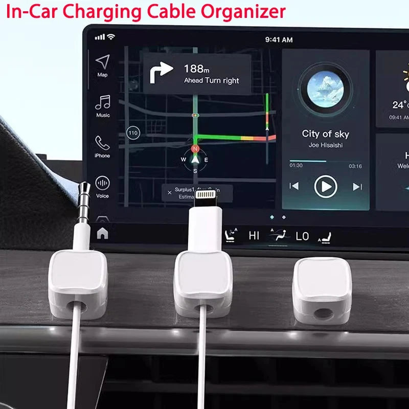 Magnetic Cable Clip Cable Holder Adhesive Wire Keeper Cord Cable Organizer for Home Office Under Desk Management - image 3
