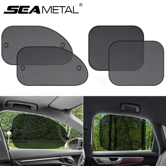 SEAMETAL Car Sun Shade Side Window Curtain Front Rear Window Sunshade Summer UV Blocking Suction Cup Car Sun Protection Curt…