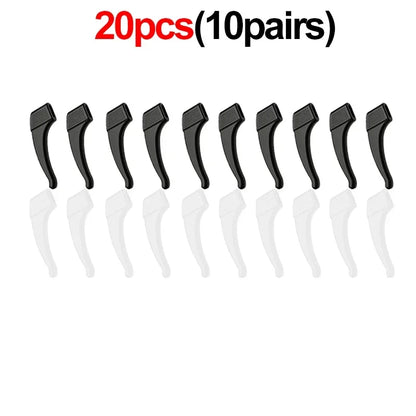 2/40pcs Silicone Ear Hook Anti-slip Glasses Leg Ear Sleeve Bracket Fastener Sunglasses Accessories Grip Anti-fall Eyewear Ho…