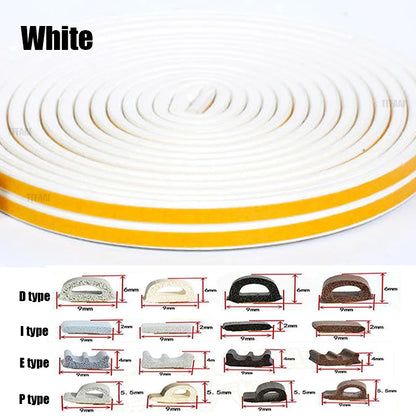 5M/10M Door Window Seal Strip DIEP Self-adhesive Acoustic Foam Sealing Strip Tape Insulation Windproof Rubber Weatherstrip -…
