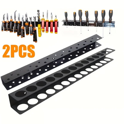 1 Piece Suitable For Garage Wall Mounted Multifunctional Tool Management Metal Screwdriver And Pliers Storage Rack - image 7