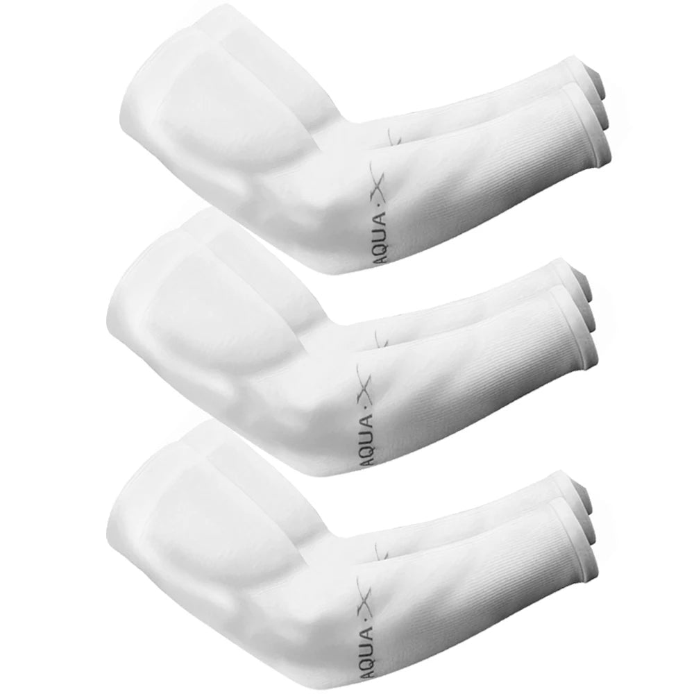 3Pairs Fashion Sun Ice Silk Sleeves Unisex Summer Sun Protection Arm Sleeves Suitable for Outdoor Riding, Driving, Fishing -…