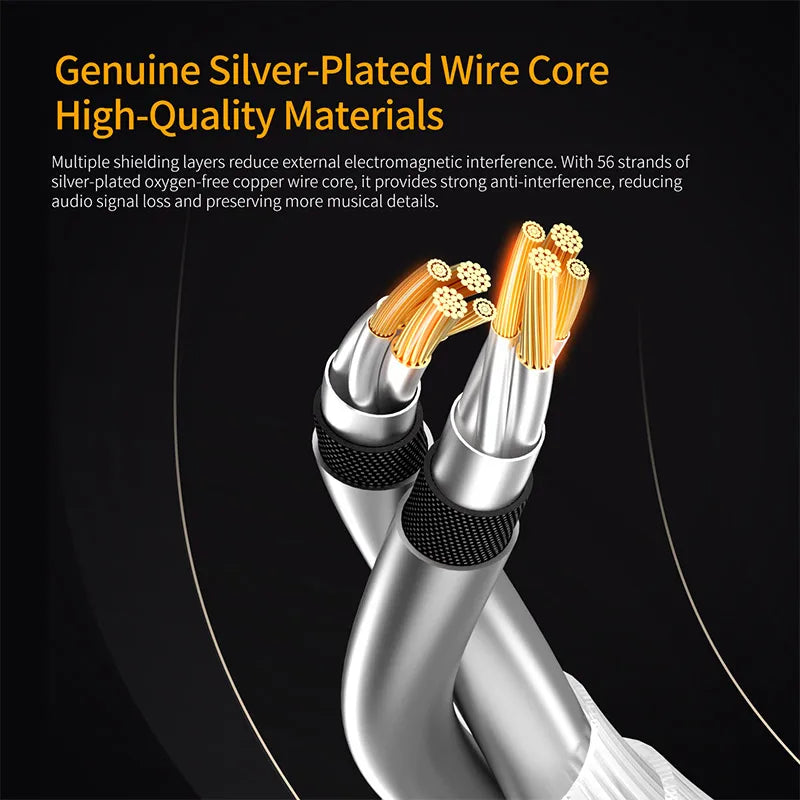 KZ Earphones Cable OFC Silver Plated Upgrade Cable Wire Type-c 2PIN Cables Microphone Optional - image 3