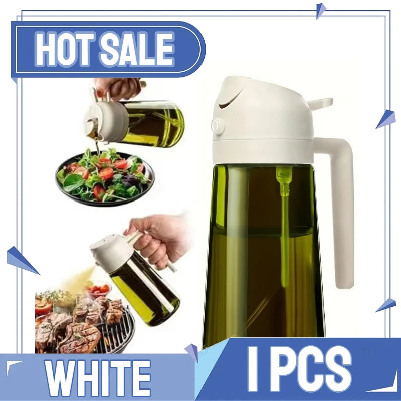 Olive Oil Spray Bottle for Oil Bottle Pouring for Cooking Oil Spices Camping Dispenser with Automatic Lid Spice Shaker - ima…