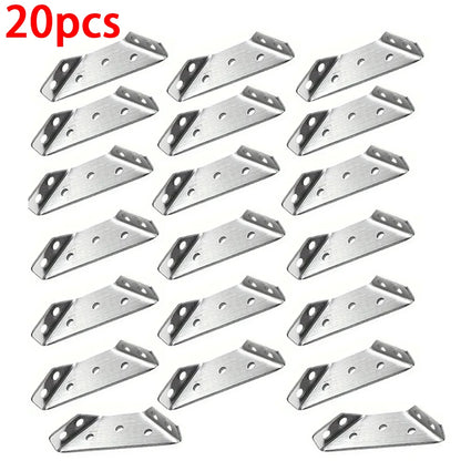 10/20/40/50pcs Thickened Stainless Steel Angle Code 90 Degrees Right Angle Fixed Bracket Furniture Connectors - image 7