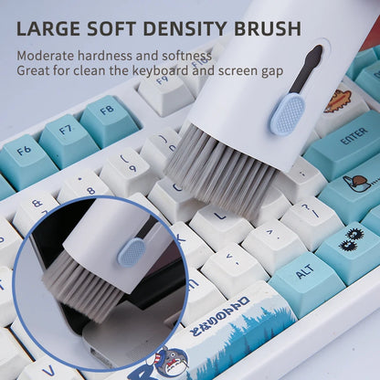 7-in-1 Computer Keyboard Cleaner Brush Kit Earphone Cleaning Pen For Headset Keyboard Cleaning Tools Cleaner Keycap Puller K…