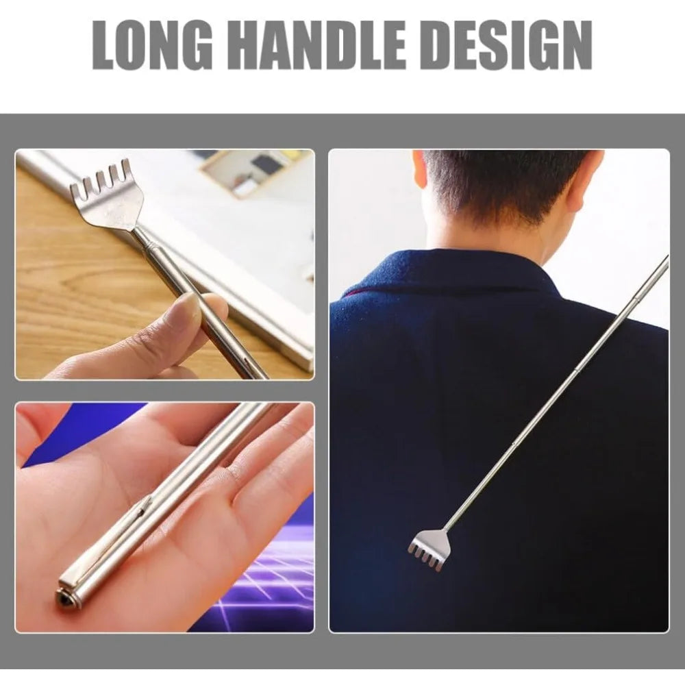 Compact Telescopic Back Massager – Portable Extendable Stainless Steel, Ideal Birthday Gift & Christmas Stocking Stuffer for…