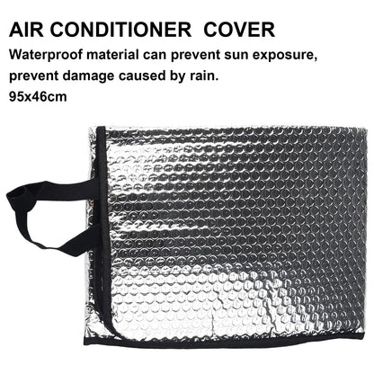 46x95CM Air Conditioning Cover Outdoor Sun Rainproof Anti-Dust Anti-Snow Cleaning Cover Home Air Conditioner Keep Cleaning T…