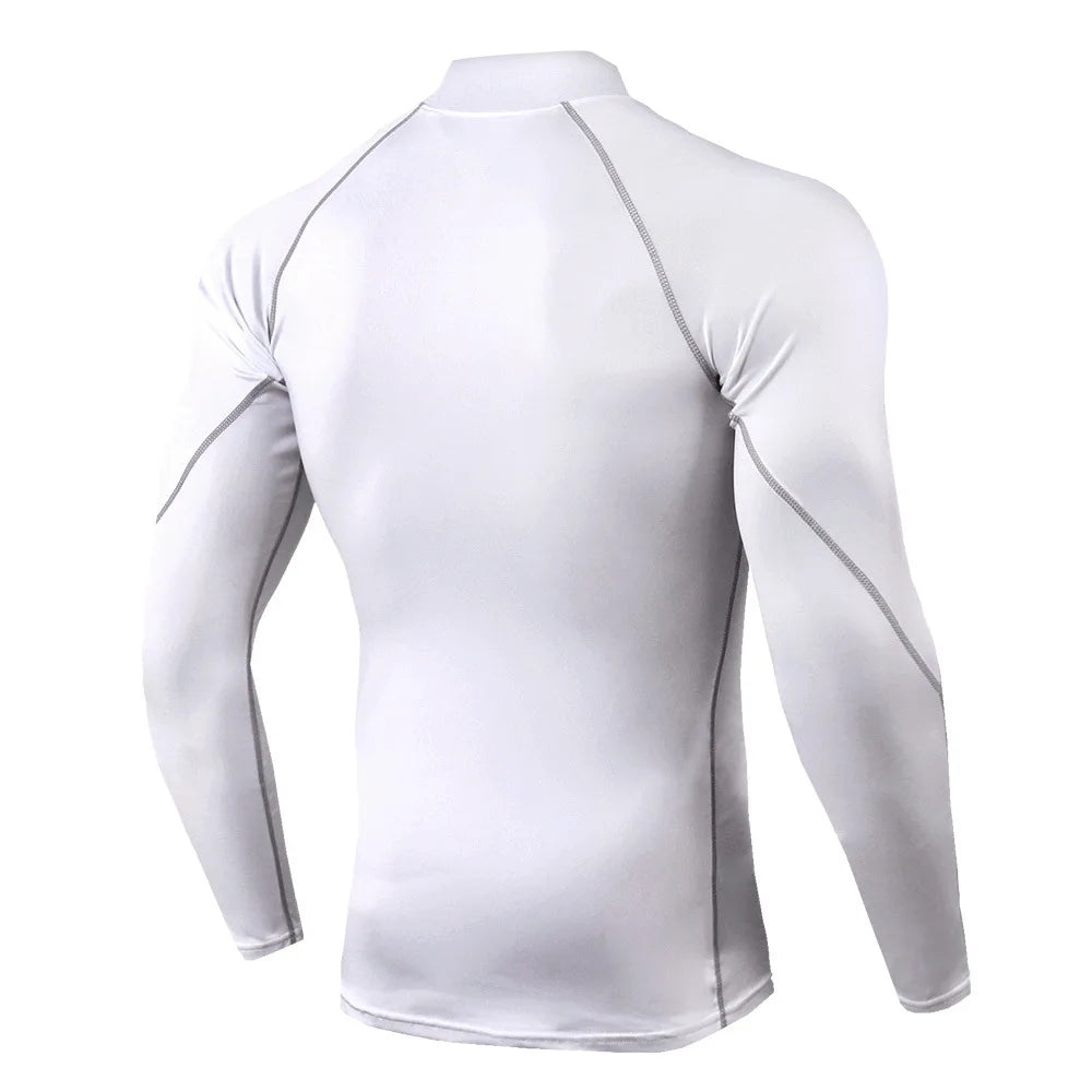Men Sport T-shirt Quick Dry Bodybuilding Running Shirt Long Sleeve Compression Top Gym T Shirt Men Fitness Tight Rashgard -…
