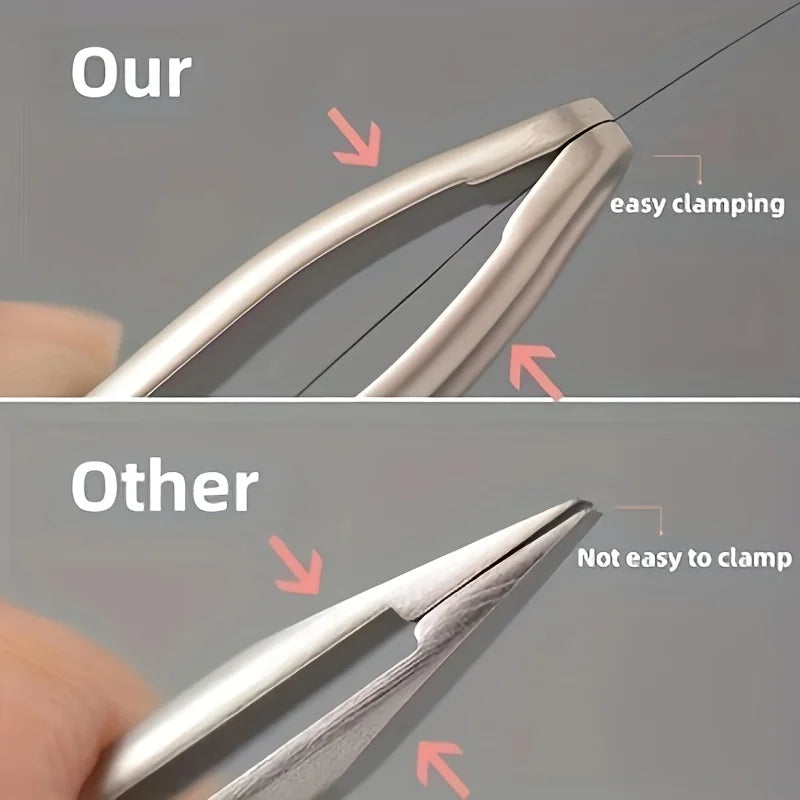Premium Round Head Tweezers for Eyebrow & Facial Hair Removal Seamless Clips Short Hair Precision Beard Clip - image 4