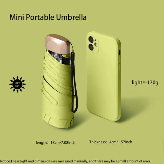 Outdoor Mini Sun Umbrella UV Protection Ultralight Folding Five-fold Umbrella Sunshade Umbrella - image 2