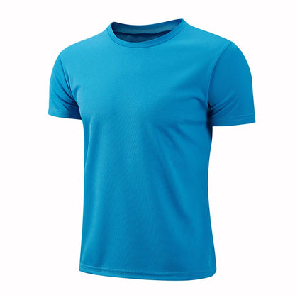 Men Women Quick Dry Short Sleeve Sport T Shirt Gym Jerseys Fitness Shirt Trainer Running T-Shirt Teenager Breathable Sportsw…