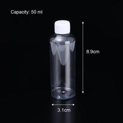 1/10Pcs Refillable Bottles 10ml 20ml 30ml 50ml 80ml 100ml Plastic PET Clear Empty Seal Bottles Sample Containers with Screw…