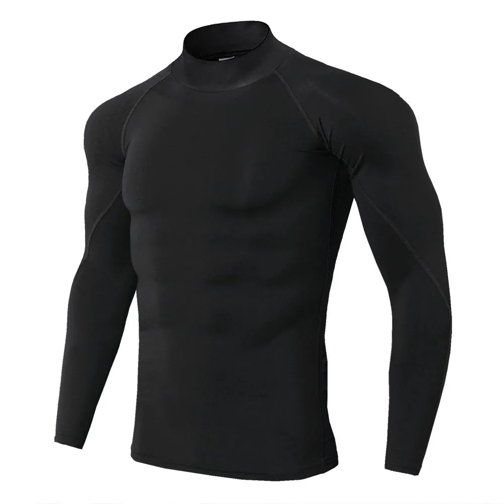 Men Sport T-shirt Quick Dry Bodybuilding Running Shirt Long Sleeve Compression Top Gym T Shirt Men Fitness Tight Rashgard -…