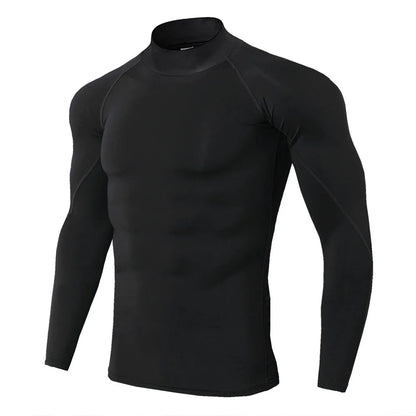 Men Sport T-shirt Quick Dry Bodybuilding Running Shirt Long Sleeve Compression Top Gym T Shirt Men Fitness Tight Rashgard -…